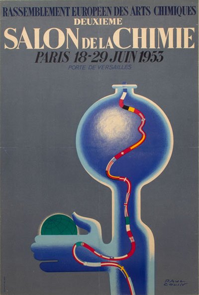 Salon de la Chimie Paris 1953 original poster designed by Colin, Paul (1892-1986)