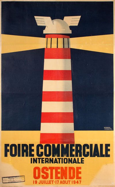 Foire Commerciale Internationale Ostende 1947 original poster designed by Verbaere, Herman (1906-1993)