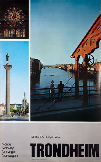 Romantic Saga City Trondheim original poster designed by Photo: O. Ragde