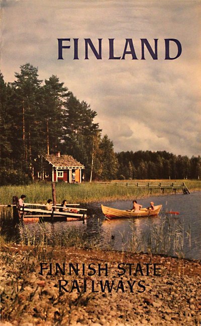 Finland - Finnish State Railways original poster designed by Photo: Atte Matilainen