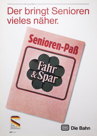 Die Bahn 1985 Senioren Pass  original poster 