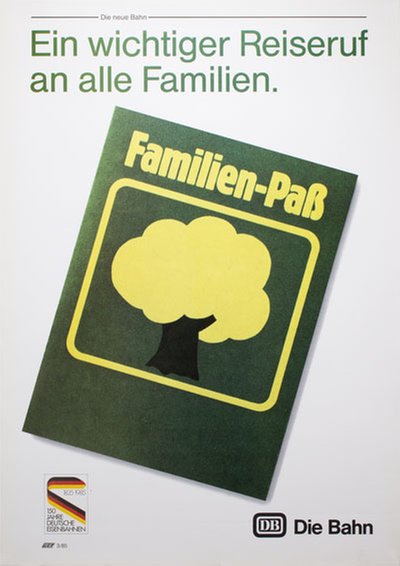 Die Bahn 1985 Familien Pass original poster 