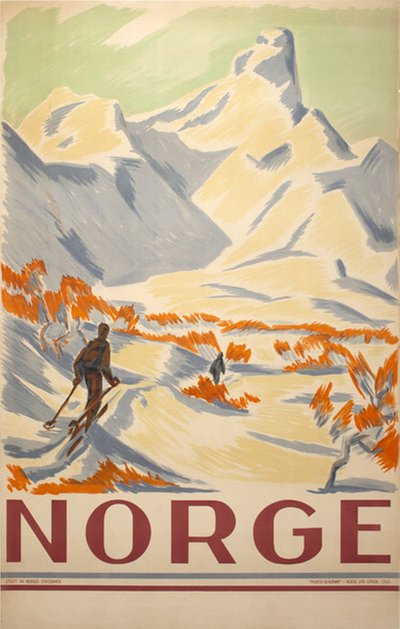 Norge original poster designed by Unsigned: Probably Gert Jynge