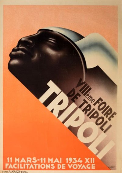 VIIIème foire de Tripoli original poster designed by Testi, Carlo Vittorio (1902-2005)
