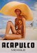 Acapulco Mexique original vintage travel poster