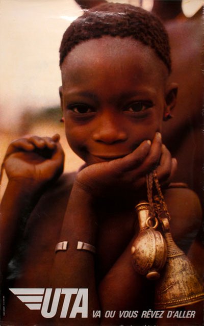 UTA Airlines Africa original poster designed by Photo: Genest