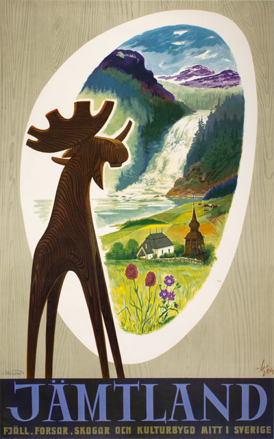 Jämtland Sweden (1960s) - Original Vintage Poster | PosterTeam
