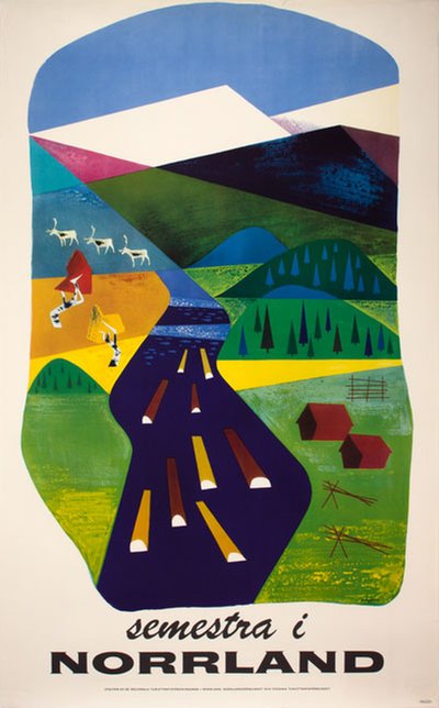 Norrland original poster designed by Skrede, Olle (1910-1983)