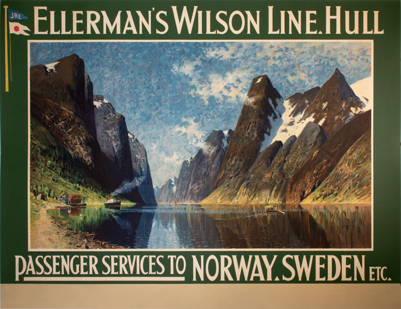 Ellerman's Wilson Line Hull to Norway and Sweden original poster designed by Grüttefien-Kiekebusch, Elisabeth (1871-1954)