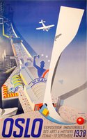 Exposition-Industrielle-1938-Oslo-Original-vintage-poster