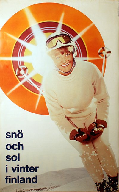 Finland - 1967 ski poster original poster 