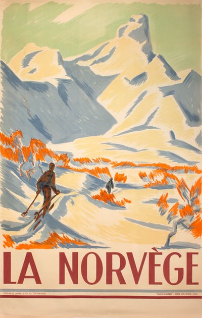 La Norvege original poster designed by Unsigned: Probably Gert Jynge