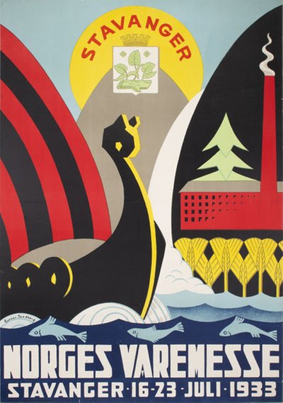 Norges Varemesse Stavanger original poster designed by Tandberg, Gunnar (1894-1954)
