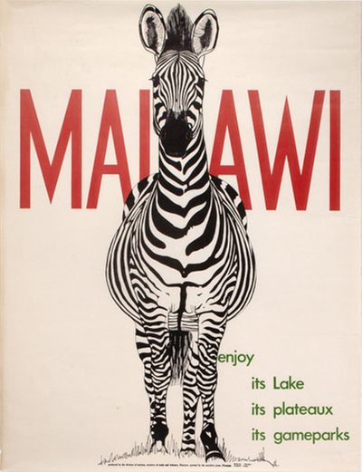 Malawi Zebra original poster designed by Mark Price