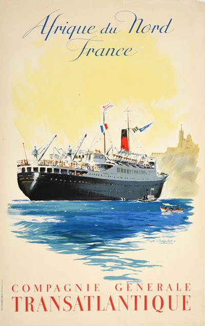 Afrique du Nord original poster designed by Chapelet, Roger  