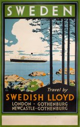 Sweden - Travel by Swedish Lloyd original vintage poster