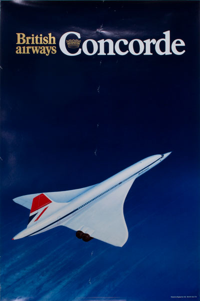 Original vintage poster: British Airways: Concorde sold at posterteam.com