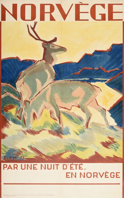 Par une nuit d'été en Norvège. original poster designed by Jynge, Gert (1904-1994)