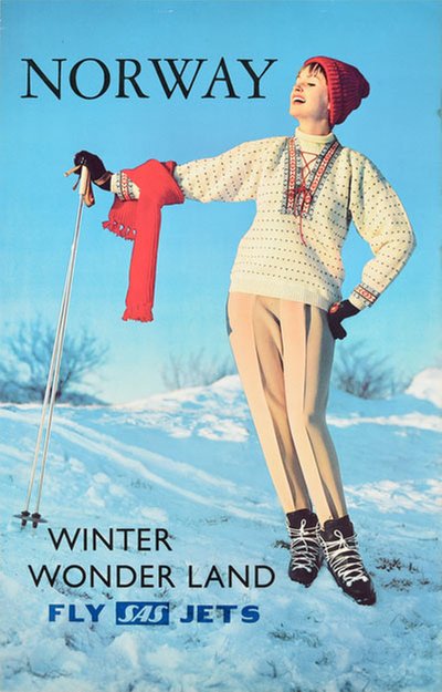 Norway Winter Wonderland Fly SAS Jets original poster 