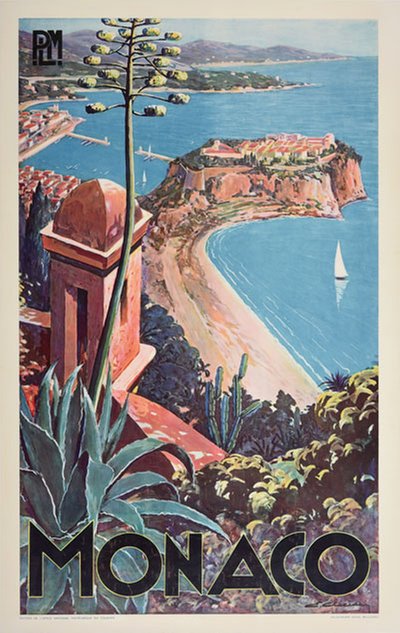 Monaco PLM original poster designed by E. Clérissi