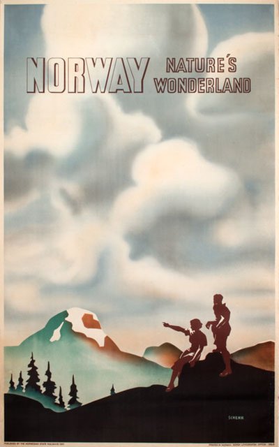 Norway - Nature's Wonderland original poster designed by Schenk