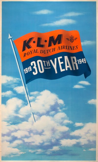 KLM 30th year anniversary original poster 