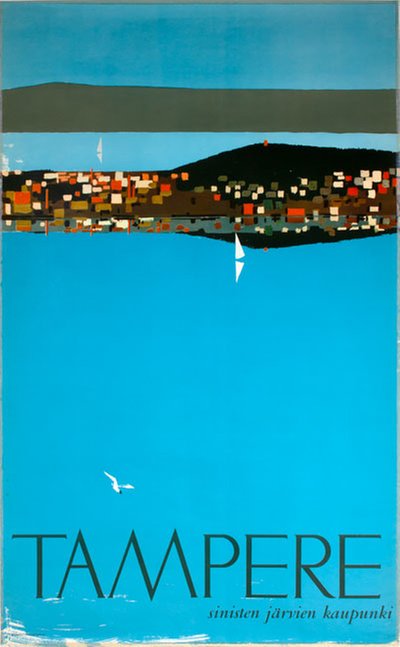Tampere - Finland 1961 original poster designed by Kaivanto, Kimmo (1932-2012)