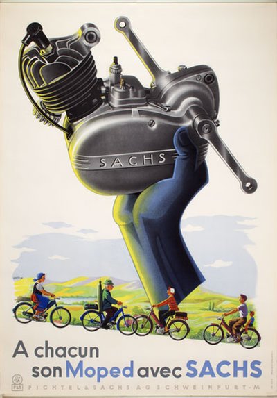 Sachs Motor - Everyone has a moped with Sachs original poster designed by Pfeil