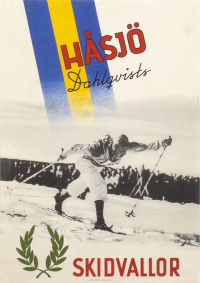 Håsjö Dahlqvists Skidvallor original poster 