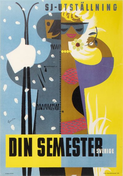 Din Semester i Sverige original poster designed by Gaslon?