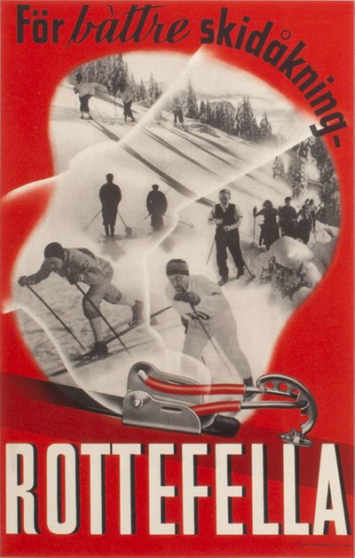 Rottefella Norwegian ski bindings original poster 
