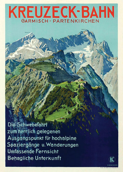Kreuzeck-Bahn Garmisch-Partenkirchen (1930s) - Original Vintage