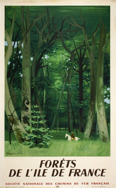 France -  Ile-de-France region original poster designed by Chapelain-Midy, Roger (1904-1992)