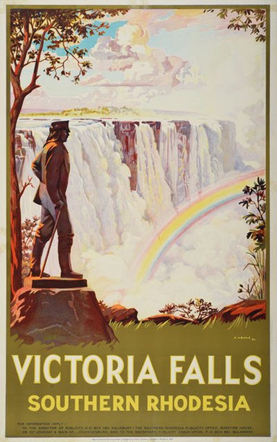 Victoria Falls Southern Rhodesia original poster designed by Baylis, Arthur William (1894-1946)