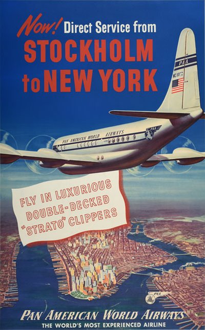Pan American - Stockholm to New York original poster 