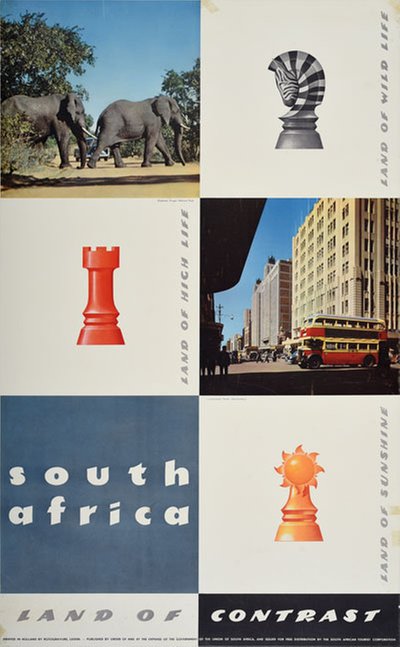 South Africa The Land of Contrast original poster 
