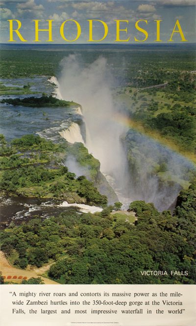 Rhodesia - Victoria Falls original poster 