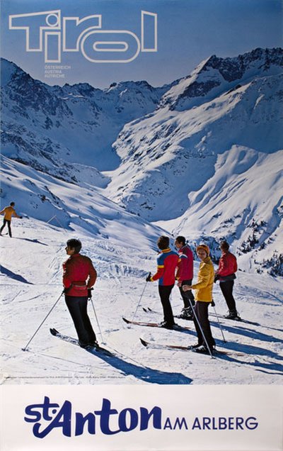 St. Anton am Arlberg Tirol original poster designed by Photo: Löbl