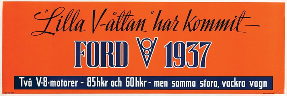 Ford V 1937 original poster 