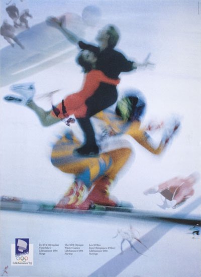 Lillehammer 94 Winter Olympics - No.04 original poster designed by Photo: Jim Bengston