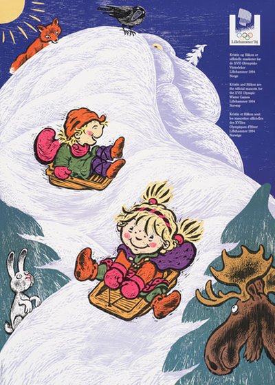Lillehammer 94 Winter Olympics - No.03 original poster designed by Designgruppen 94 / Kari and Werner Grossman