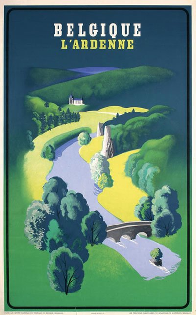 Belgium Ardennes original poster designed by Schell