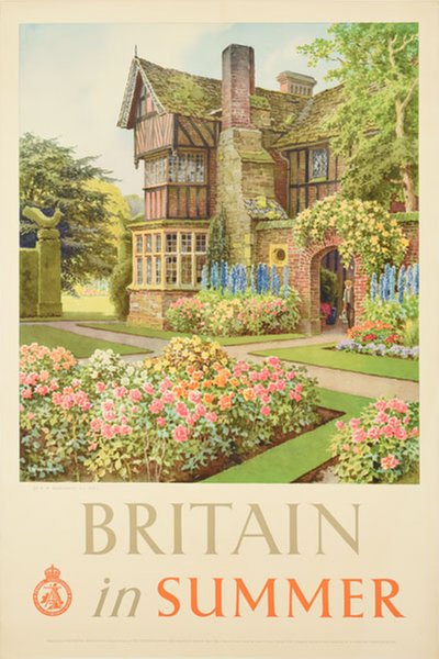 Britain in Summer original poster designed by Haslehust, Ernest W. (1866-1949) 