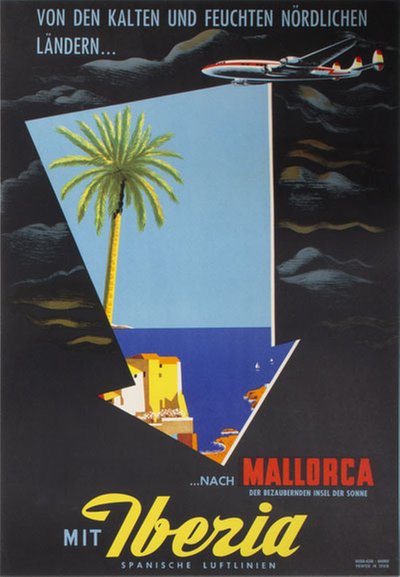 Nach Mallorca mit Iberia original poster 