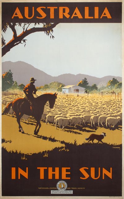 Australia in the sun original poster designed by Trompf, Percival Albert (Percy) (1902-1964)