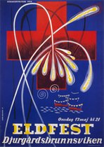Eldfest Djurgardsbrunnsviken 17 mai 1950 