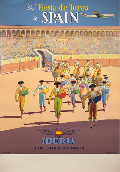 the Fiesta de Toros in Spain - Iberia original poster 