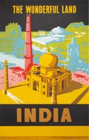 The-Wonderful-Land-India-original-vintage-travel-poster
