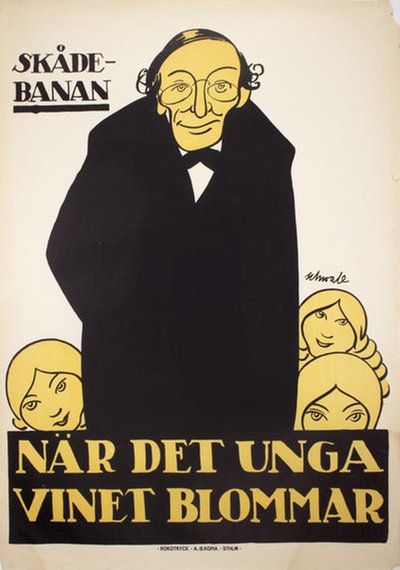När det unga vinet blommar (Når den ny vin blomstrer) original poster designed by Schwab, Eigil Vilhelm (1882-1952)