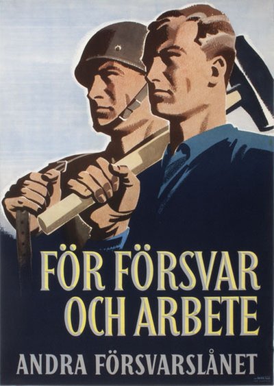Andra Försvarslånet för försvar och arbete original poster 
